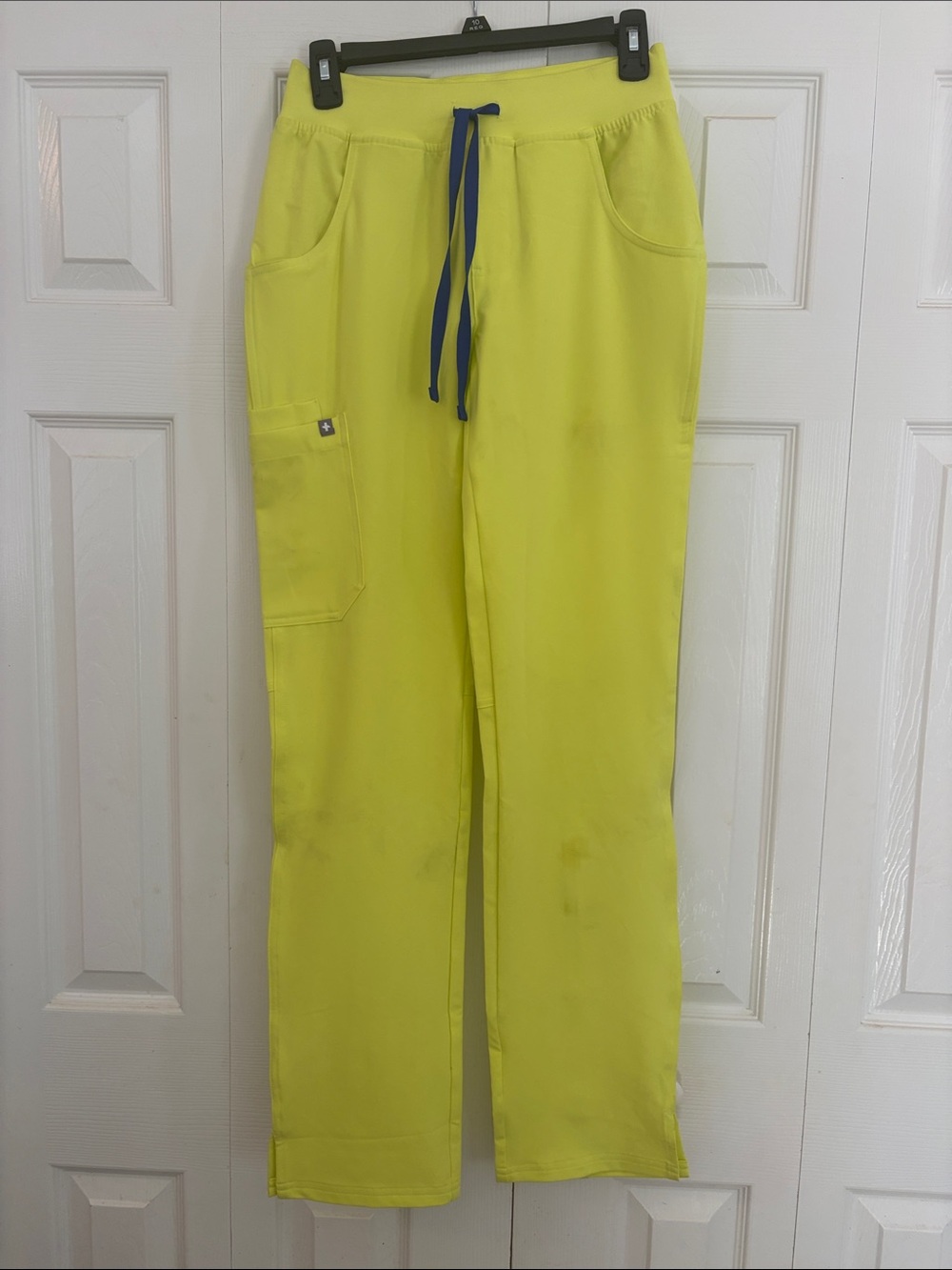 Womens Yellow Drawstring Scrub Pants size XXST